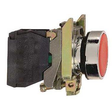 Schneider Electric Harmony XB4 Przycisk płaski czerwony, metalowy, XB4BA42