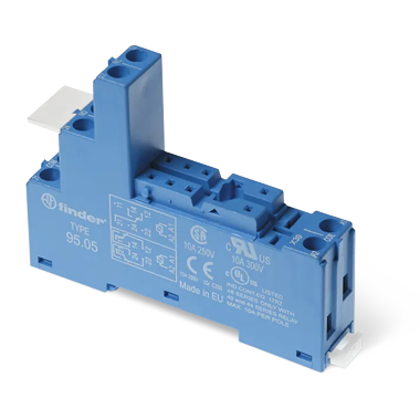 F95-05-0-000-0000 GNIAZDO DO 40.51/52/61, 44.52/62, 99.02, 86.30 NIEBIESKI ZACISKI ŚRUBOWE NA SZYNĘ