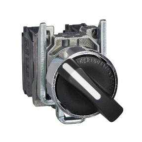 Schneider Electric Harmony XB4 Przełącznik 3 pozycyjny, czarny, metalowy, XB4BD33