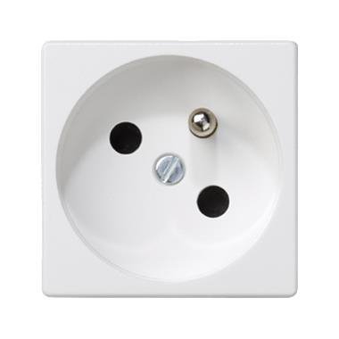 CONNECT M45 CZYSTA BIEL GNIAZDO 2M 1X Z/U 45ST ZACISKI SPRĘŻYNOWE 16A 250V