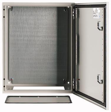 CS 54/250 OBUDOWA METALOWA NT 500X400X250 DRZWI PEŁNE Z PŁYTĄ IP65 SZARY