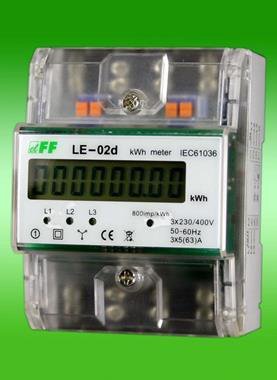 LE-02D LICZNIK ENERGII CYFROWY 3F 63A 4.5M 3X230V/400V+N MID