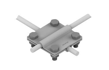 AN-03/OG/ ZŁĄCZE KRZYŻOWE DUŻE B40CM 2 PŁYTKI - 4X M8 OCYNKOWANE OGNIOWO