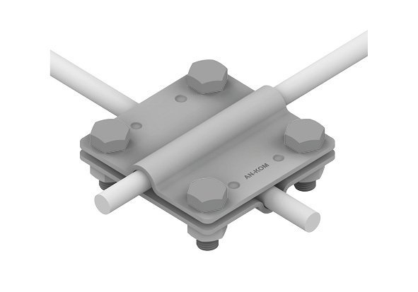 AN-03/OG/ ZŁĄCZE KRZYŻOWE DUŻE B40CM 2 PŁYTKI - 4X M8 OCYNKOWANE OGNIOWO