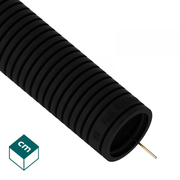 RKGS 32-25 CZARNY RURA KARBOWANA PESZEL PVC-U FI32/25 Z PILOTEM 750N (25 MB)