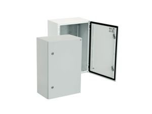 GT 60-60-20 OBUDOWA METALOWA NT 600X600X200 DRZWI PEŁNE Z PŁYTĄ IP66 IK10 SZARY ETIBOX