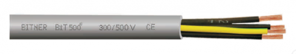 BIT 500  7X 0.75 ŻO SZARY PRZEWÓD STEROWNICZY LINKA 300/500V KL.5 ŻYŁY NUMEROWANE BĘBEN