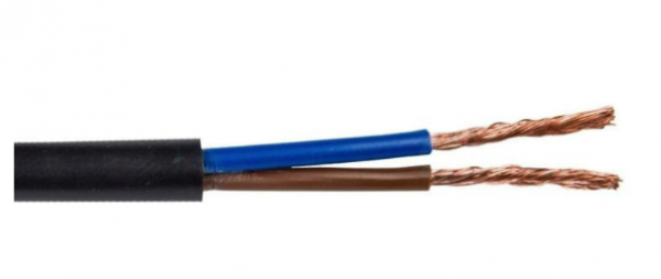 H03VV-F OMY 2X 1 CZARNY PRZEWÓD MIESZKANIOWY OKRĄGŁY MIĘKKI 300/300V KL.5