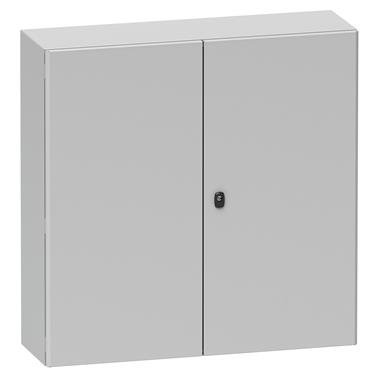 Schneider Electric Spacial Obudowa wisząca S3D drzwi podwójne z płytą montażową ocynkowaną IP55 800x 1200x 300mm, NSYS3D81230DP