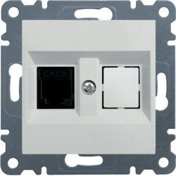 LUMINA SOUL MODUŁ BIAŁY GNIAZDO TELEFONICZNE 1X UAE 6 PŁASKIE