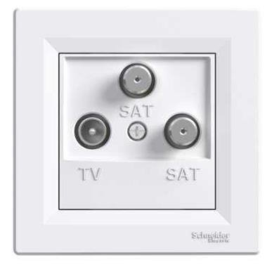 Schneider Electric Asfora, gniazdo TV-SAT-SAT końcowe 1dB, biały, EPH3600121