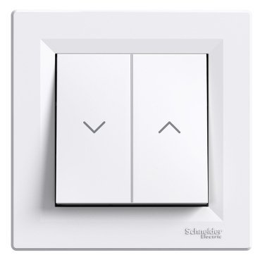 Schneider Electric Asfora, przycisk żaluzjowy, zaciski śrubowe, biały, EPH1300321