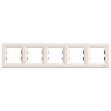 Schneider Electric Asfora, ramka 5-krotna, pozioma, krem, EPH5800523