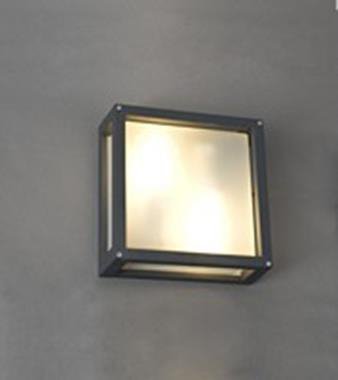 INDUS GRAFITOWY OPRAWA ŚCIENNA NT ELEWACJA/TARAS 2 E27 2 15W IP44 ALUMINIUM LAKIEROWANE SZKŁO