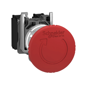 Schneider Electric Harmony XB4 STOP awaryjny, Ø40, czerwony, obrotowy, metalowy, XB4BS8442