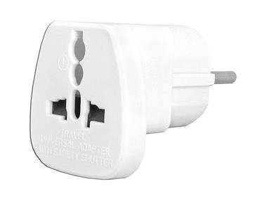 PRZEJŚCIÓWKA PODRÓŻNA PRZEJŚCIE ADAPTER AC  GNIAZ. UNIWERSALNE  WTYK PL BIAŁE