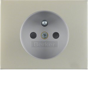 K.5 MODUŁ STAL SZLACHETNA NIERDZEWNA PŁYTKA DO GNIAZD 1X Z/U Z PRZESŁONAMI