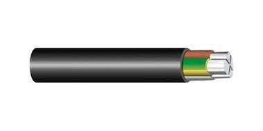 YAKXS 4X120.0 SE CZARNY KABEL ZIEMNY AL DRUT 0.6/1KV USIECIOWANY SEKTOROWY KL.1
