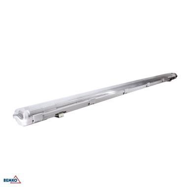 EMPTY TUBE SZARY OPRAWA LINIOWA HERMETYCZNA 2X58W G13 T8 220-240V AC 1500MM IP65 PS ABS TUBY LEDOWE