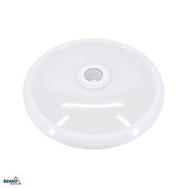DORIA BIAŁY OPRAWA SUFITOWA PLAFON LED 12W NW 4000K 860LM IP20 IK08 + CZUJNIK RUCHU FI290 120ST PC