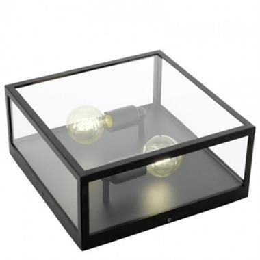 CHARTERHOUSE 49392 PLAFON SZKLANY INDUSTRIALNY 2X60W CZARNY