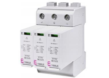 ETITEC EM T12  OGRANICZNIK PRZEPIĘĆ T1+T2 B+C 3P 3M 20/40KA 3.8KV 1100V DC PV