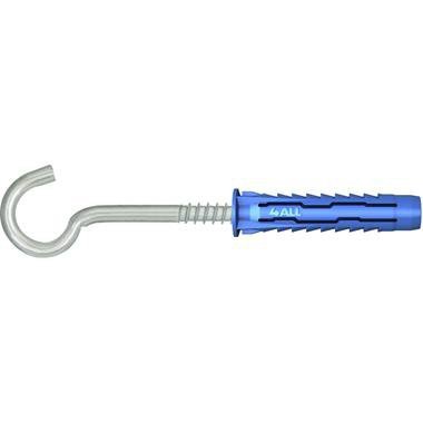 KOŁEK UNIWERSALNY 4ALL 10X50MM  Z HAKIEM SUFITOWYM