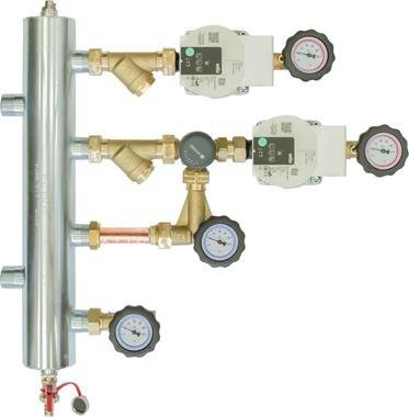 ZESTAW MIESZAJĄCY ZE SPRZĘGŁEM HYDRAULICZNYM BPS 957, CZŁON BEZ MIESZANIA I Z ZAWOREM OBROTOWYM ARV 