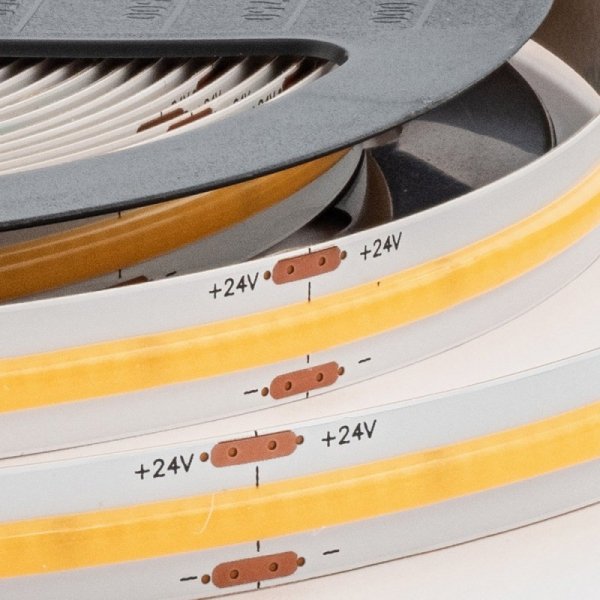 NEXTEC ST TAŚMA LED  9W/1M 5M 10MM 24V DC IP20 ŚCIEMNIALNA WW 3000K 810LM/1M 480LED COB/1M 180ST (5 MB)