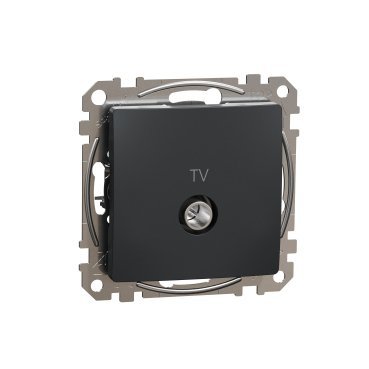 Schneider Electric, Sedna Design & Elements, Gniazdo TV końcowe (4dB), czarny antracyt, SDD114471