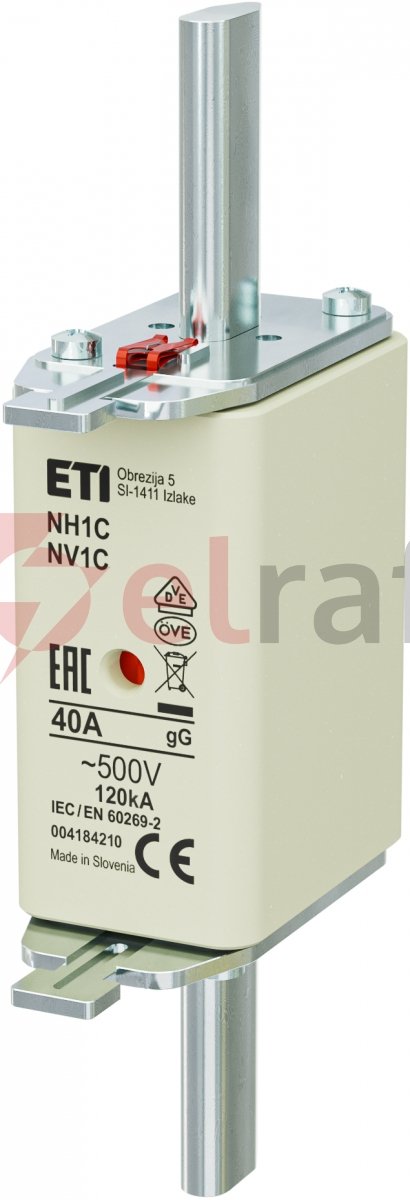 NH1C GG 40A/500V KOMBI WKŁ.TOPIK.ZWŁOC