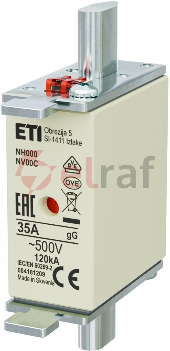 NH000 GG 35A/500V WKŁADKA TOP. KOMBI