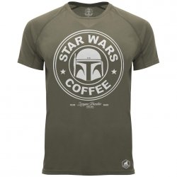 Star wars coffee boba fett koszulka termoaktywna