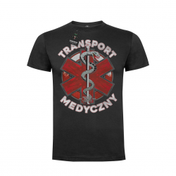 Transport medyczny angry snake koszulka bawełniana