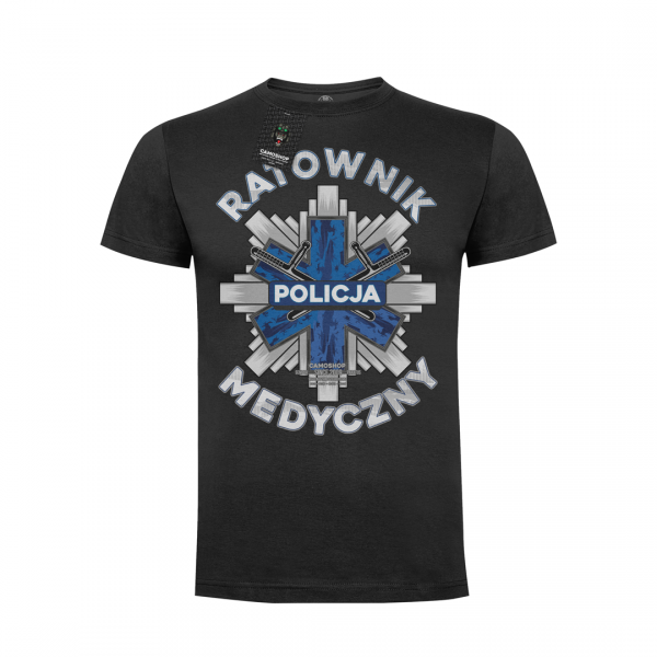 Ratownik medyczny policja koszulka bawełniana