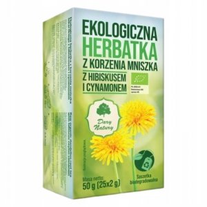 DARY NATURY Herbatka z korzeniem Mniszka lekarskiego Hibiskus Cynamon 25x2g