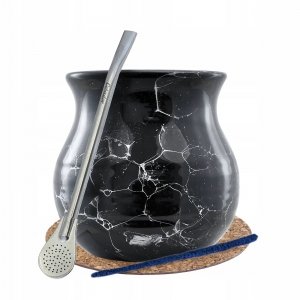 Zestaw akcesoriów do Yerba Mate tykwa Marmori ok. 350 ml + bombilla