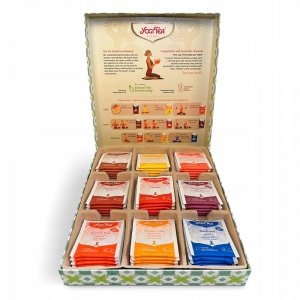 Zestaw herbat w pudełku prezentowym Yogi Tea Selection Box 9x5 torebek