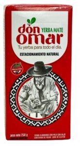 Yerba Mate Don Omar BCP Elaborada Con Palo 250g - Bajo Contenido De Polvo