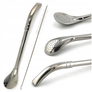 Bombilla PREMIUM INOX Solido Valerios Tubo Grueso 18,5 cm
