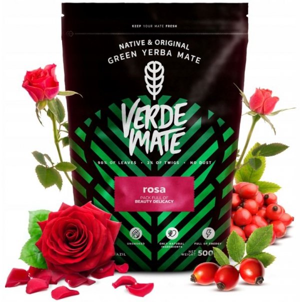 Yerba Verde Mate Green Rosa Różana 500g Bez dymu!