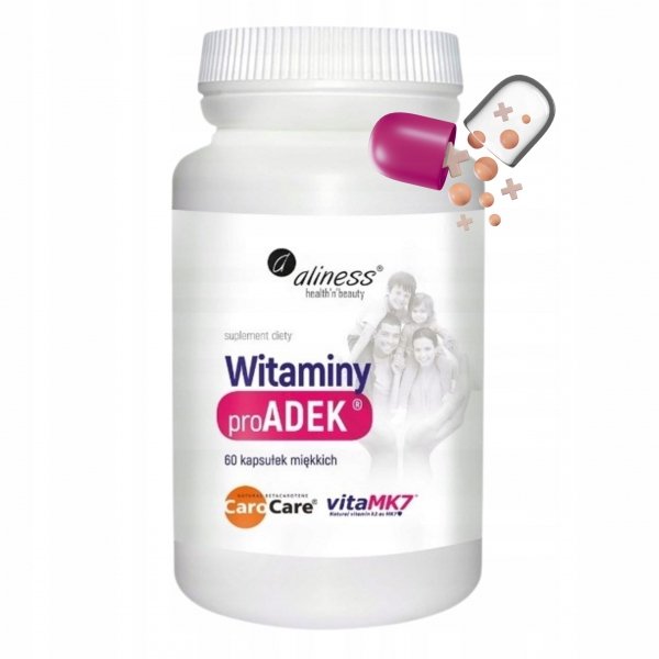 Suplement diety Medicaline Aliness Witaminy proADEK 60 kapsułek ADEK