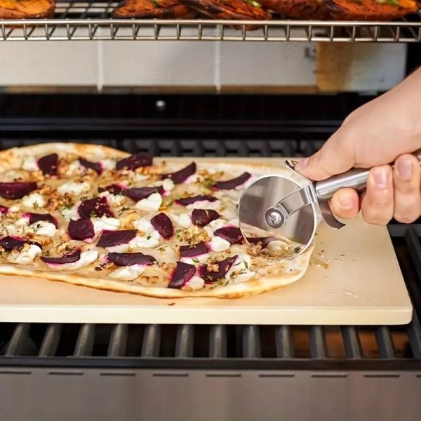Nóż do Pizzy - Okrągły Radełko ze Stali, Pewny Chwyt łatwe krojenie pizzy