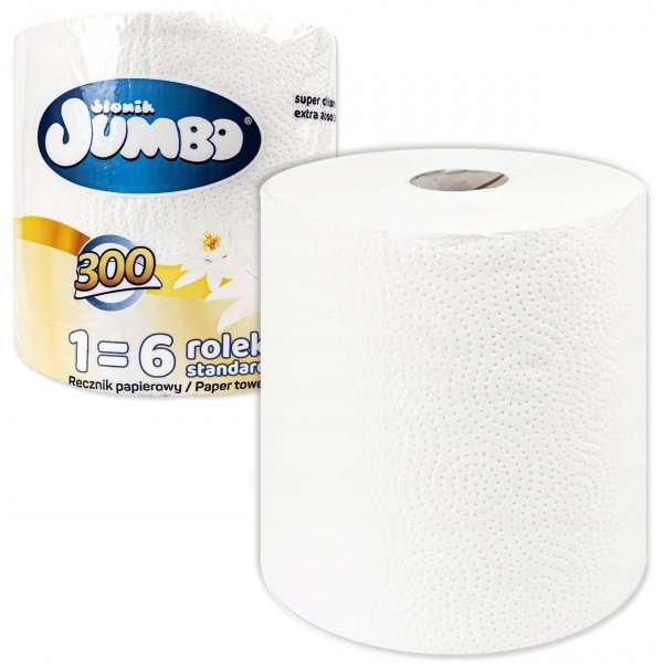 SŁONIK JUMBO RĘCZNIK PAPIEROWY KUCHENNY 2-WARSTW 300 LISTKÓW
