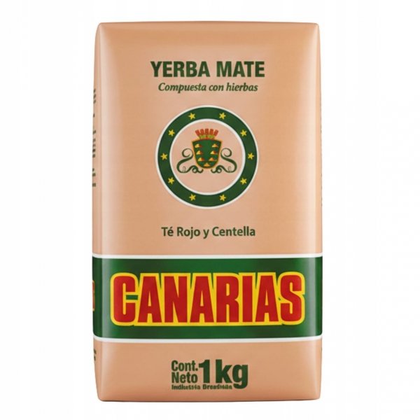 Yerba Mate Canarias Té Rojo y Centella 1000g 1kg