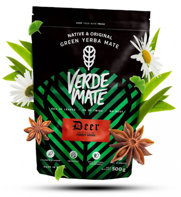 Yerba Verde Mate Green + Ginkgo Biloba 500g DEER
