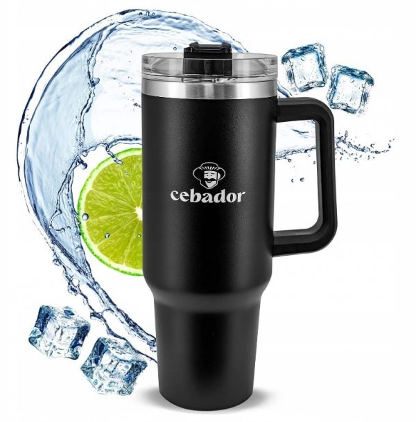 Kubek Termiczny ze Słomką Cebador Flow XXL 1200 ml 1,2L