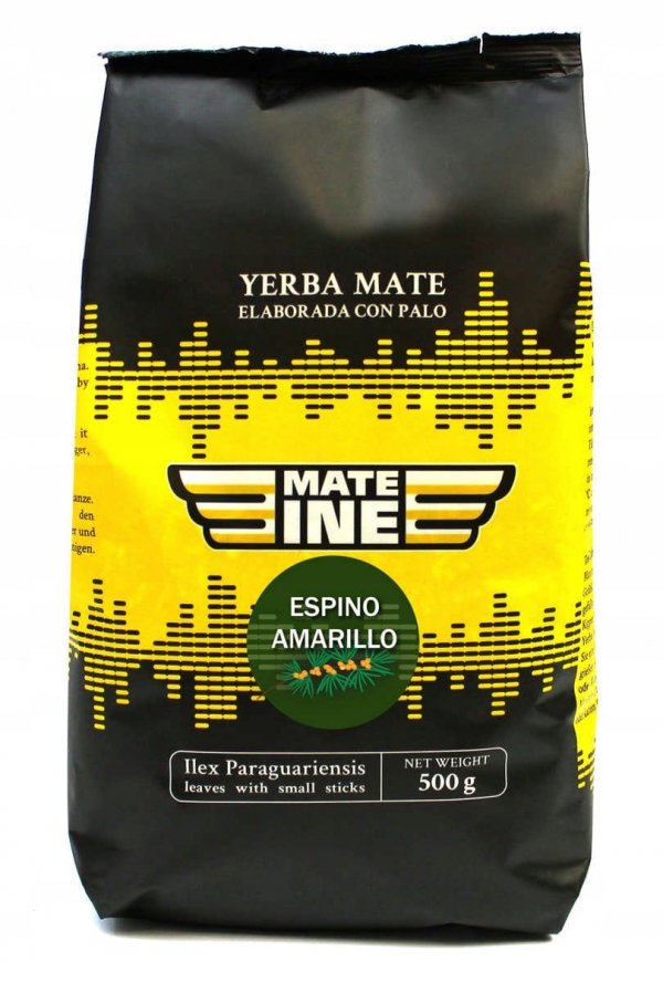 Yerba Mate Mateine Espino Amarillo 500g elaborada