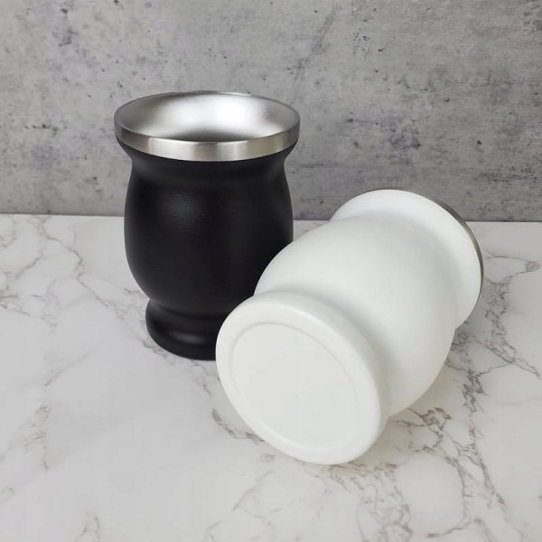 YERBA MATE KUBEK TERMICZNY STAL NIERDZEWNA SŁOMKA SZCZOTKA 230ML BOMBILLA