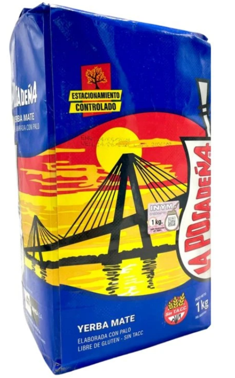 Yerba Mate La Posadena Elaborada con Palo 1kg - Argentina Misiones